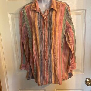 Lauren Ralph Lauren Multicolor Striped Button Down Shirt